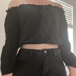 Like new brandy Melville off the shoulder crop top